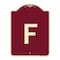 Signmission Designer Series Sign W/ Letter F, Burgundy Heavy-Gauge Aluminum Sign, 24" x 18", BU-1824-22954 A-DES-BU-1824-22954 - alternate 1